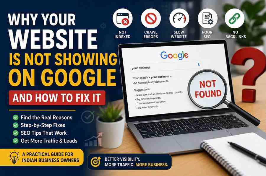 website not showing on Google